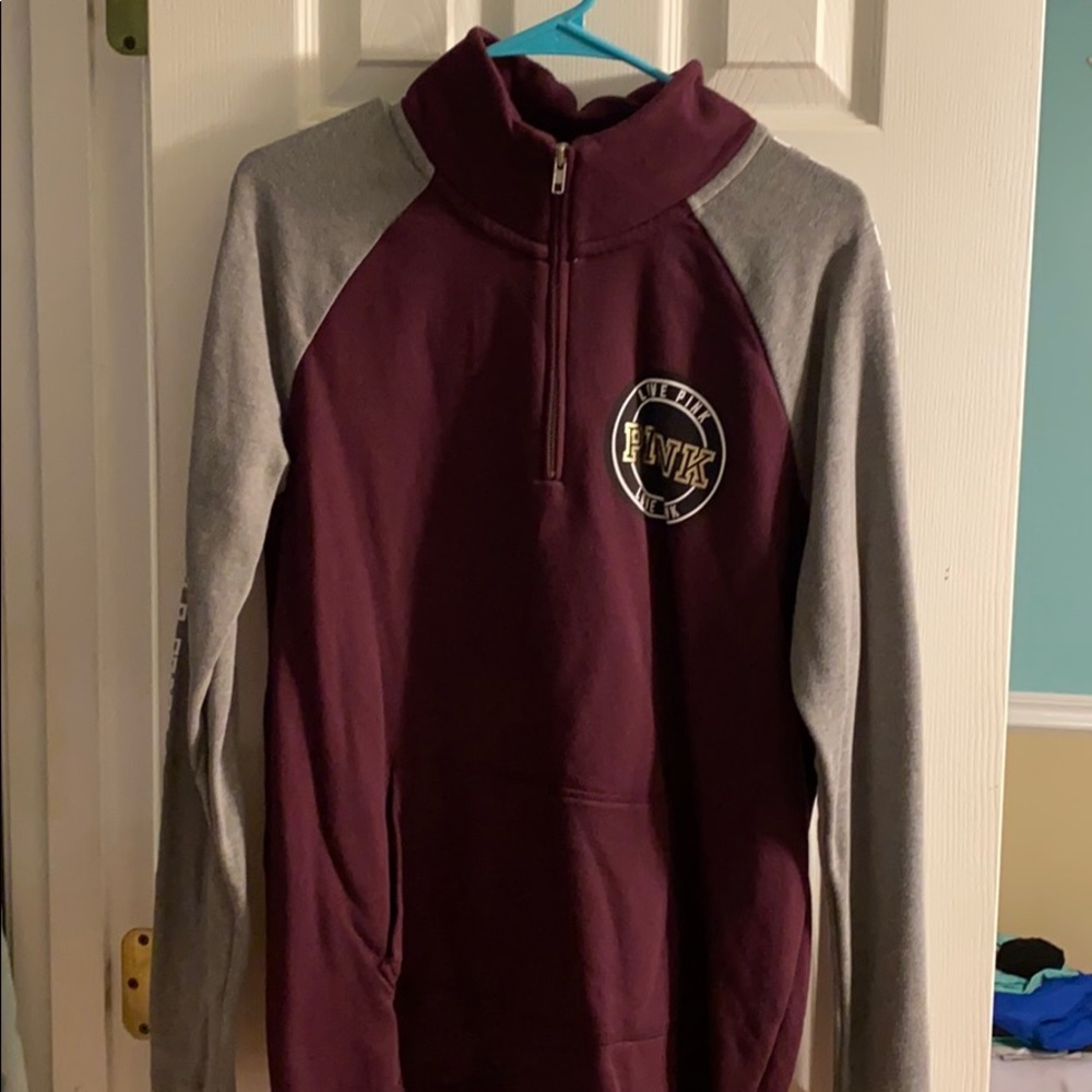 Pink Quarter-zip Sweatshirt